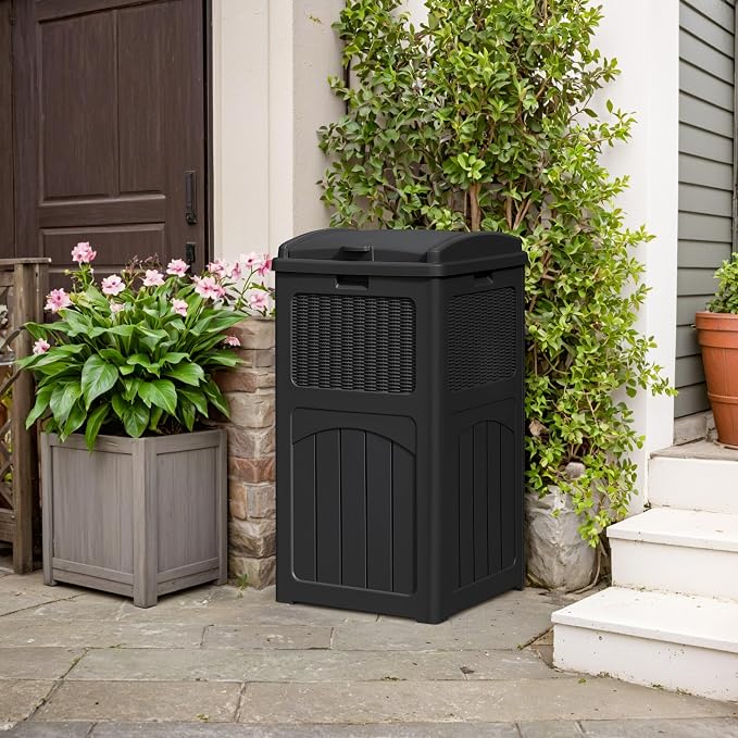 YESHOMY 33 Gallon Resin Outdoor Trash Can - Image 6