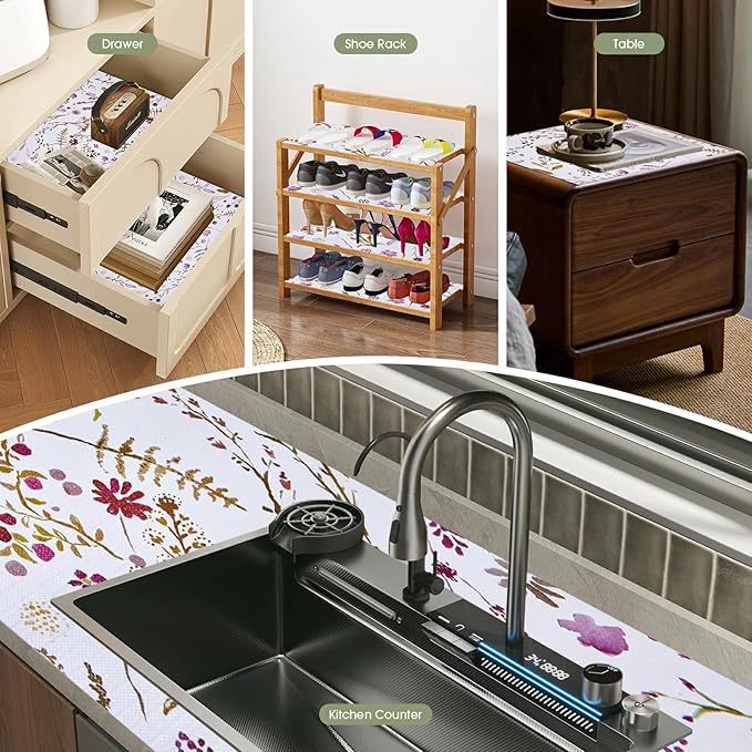 Drawer and Shelf Liner for Kitchen Cabinets 12INx20FT, Non Adhesive, Non Slip - Image 7