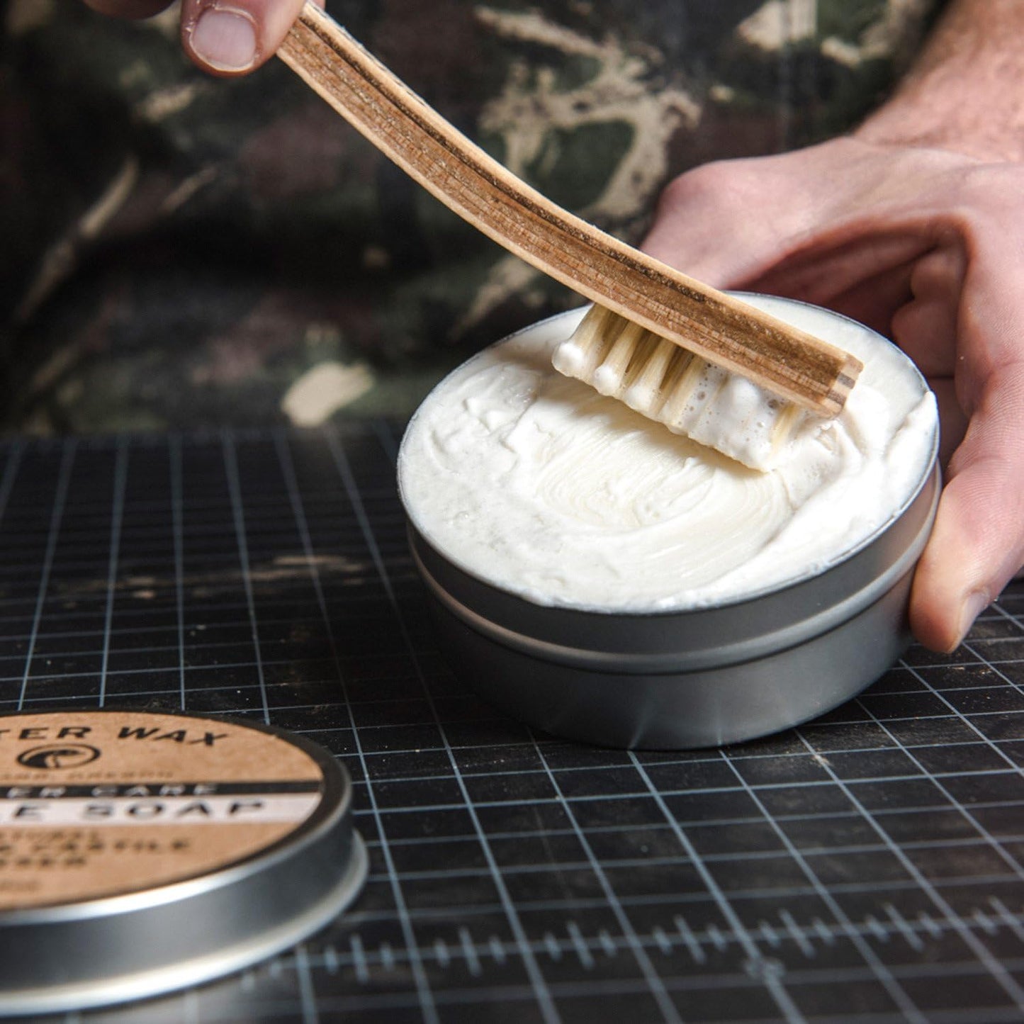 Otter Wax Saddle Soap | 5 oz | Sudsy & Nourishing Leather Cleaner for Furniture, Boots, Hats, Shoes, Tack & Bags | All-Natural & PFAS-Free Treatment | Made in Portland USA
