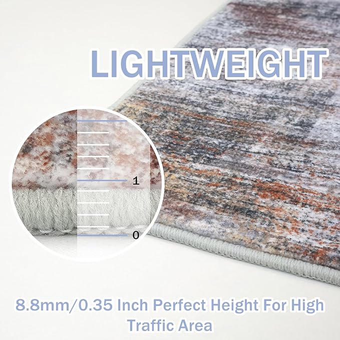 IOHOUZE Abstract Runner Rug 2x6 Ft Washable Runners - Image 5