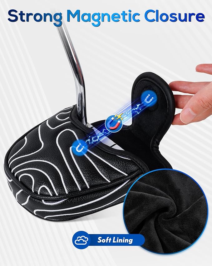Big Teeth Golf Club Covers Full Set Driver Headcover Fairway Wood Hybrid Golf - Image 7