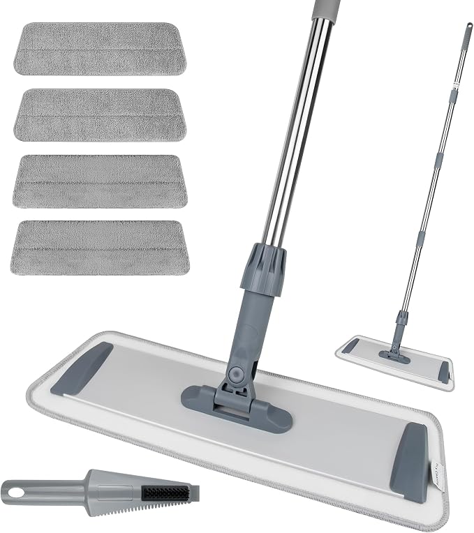 Microfiber Flat Mop for Floor Cleaning by Silkyhose