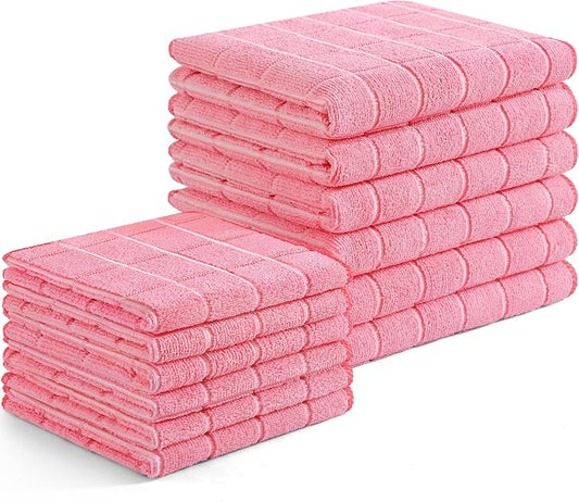 Homaxy Microfiber Kitchen Towels and Dishcloths Set, 12 Pack Soft and Absorbent by Homaxy