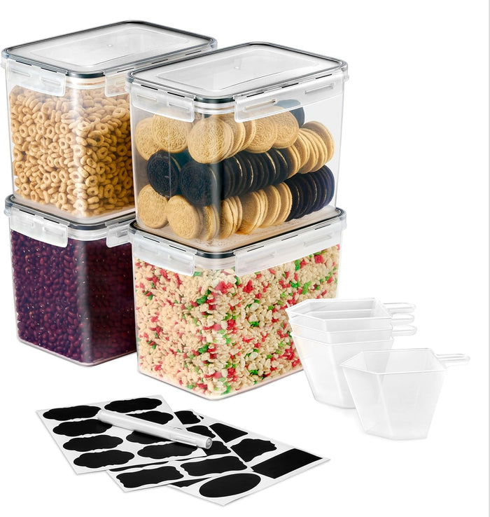 Sorbus Air Tight Pantry Storage Containers, with Lids (4 Pack)