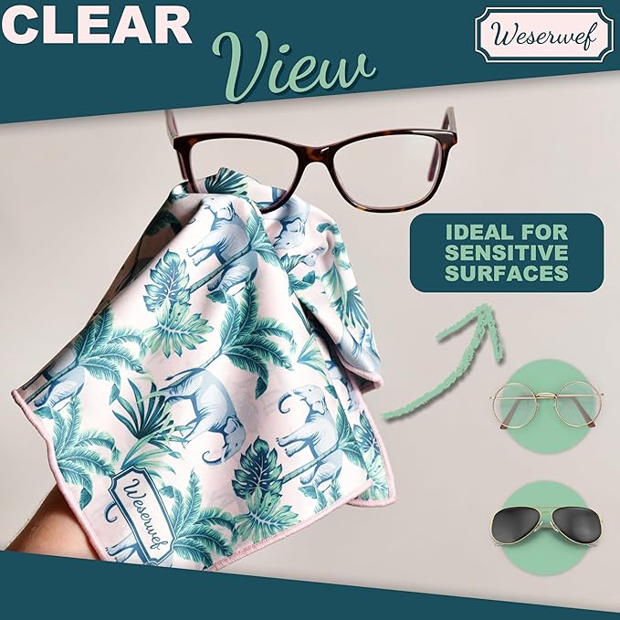 WESERWEF Design Microfiber Glasses Cleaning Cloth – Premium Cleaning Cloth - Image 6