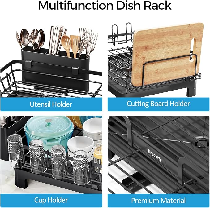 Extendable Dish Drying Rack, 2 in 1 Multifunction Dish Rack - Image 7