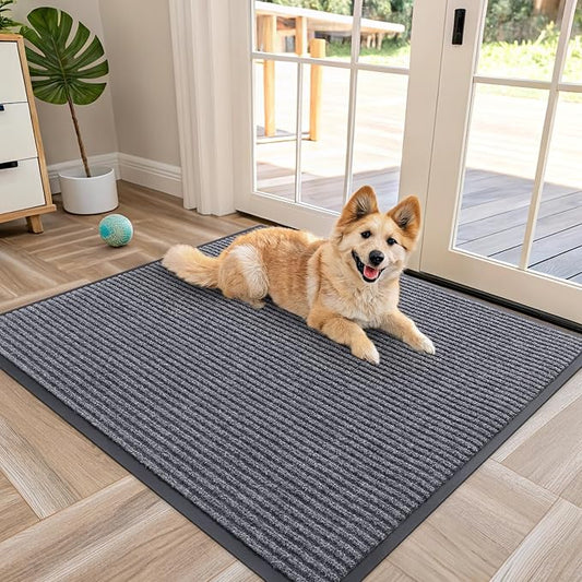 OLANLY Front Door Mat Indoor Outdoor Entrance, Waterproof Heavy Duty Doormat by OLANLY