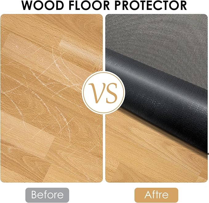 Kuyal Office Chair Mat for Hardwood Floor, Anti Slip, Non-Curve Computer Chair - Image 2