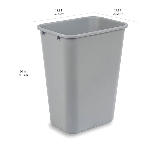 Amazon Basics Rectangular Commercial Office Wastebasket, 10 gallons - Image 6