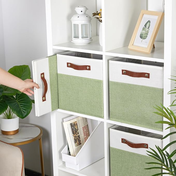 DULLEMELO Fabric Storage Cubes, 12x12 Storage Cube Bins - Image 9