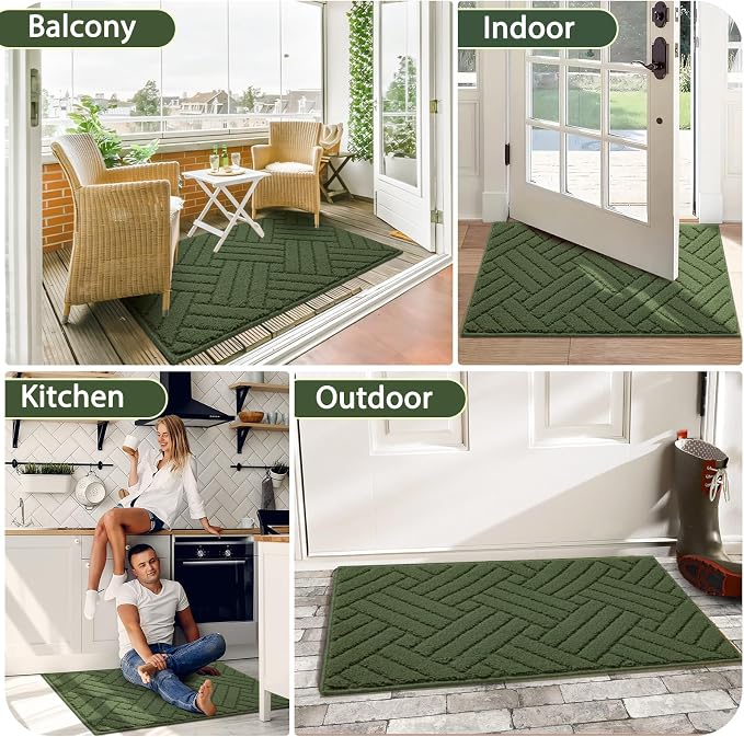 Door Mat Indoor Doormat, Entryway Rug Door Mats Non-Slip Rubber Backing - Image 6