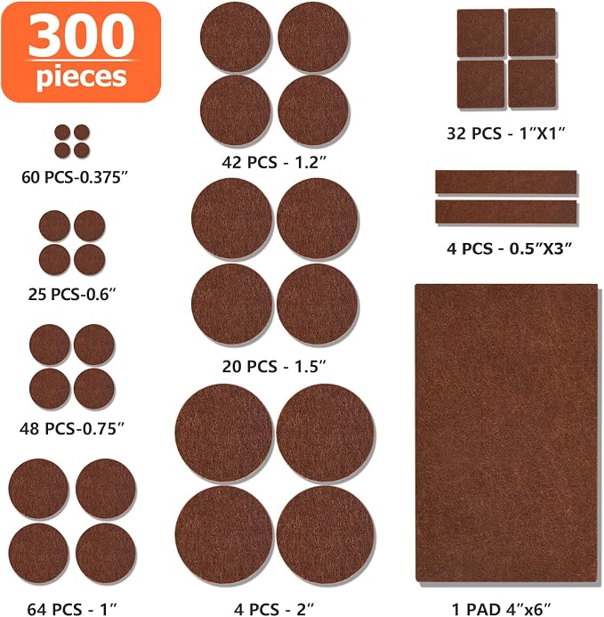 Felt Furniture Pads 300 Pieces, Furniture Pads - Image 3