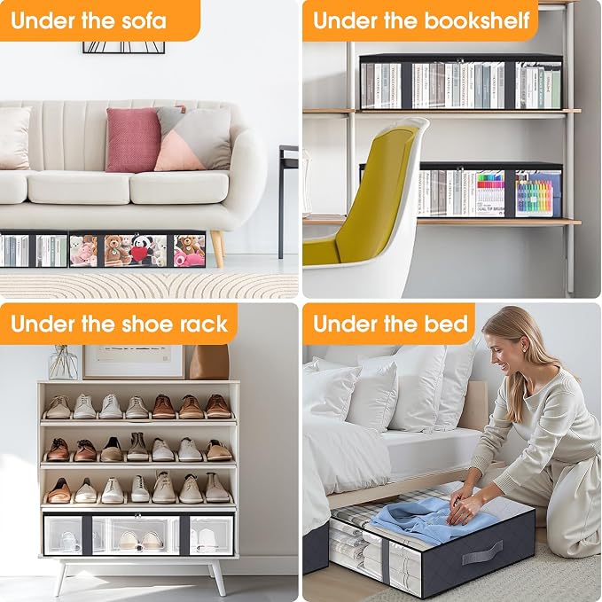 StorageRight Under Bed Storage Bins, Breathable Organizer - Image 7