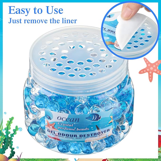 Timgle 12 Pack Odor Eliminator Gel Beads Bulk 10 Ounces Air Freshener Gel Beads - Image 2