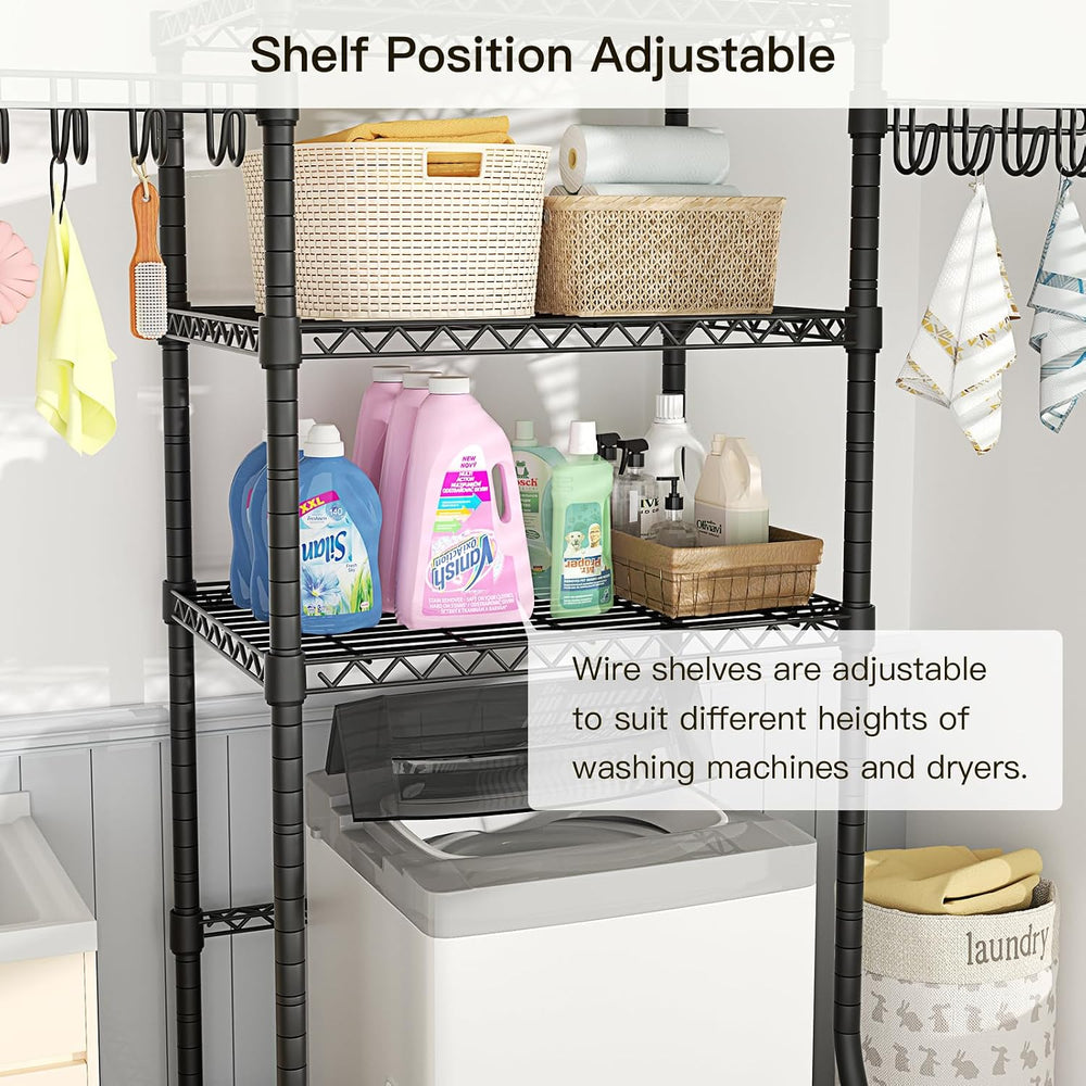 Ulif U8 Medium Laundry Room Storage Organizer, Over the Washer and Dryer Stor...