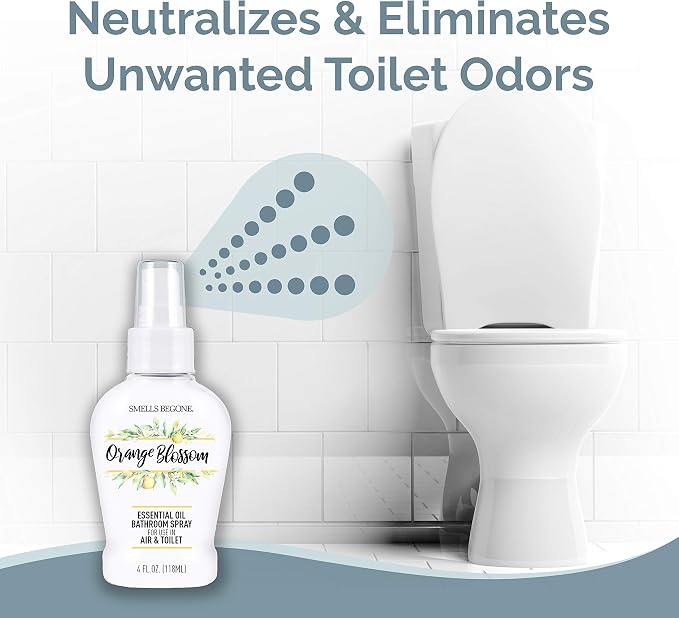 SMELLS BEGONE 4 oz Essential Oil Air Freshener Bathroom Spray - Image 2