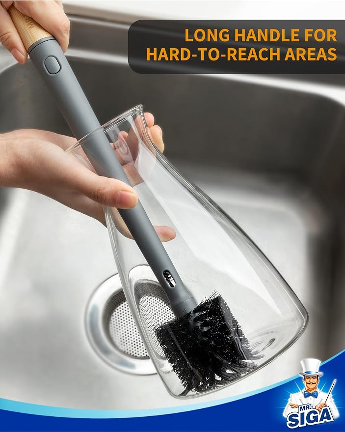 MR.SIGA Water Bottle Brush and Straw Cleaner Brush, Long Handle Bottle Cleaner - Image 5