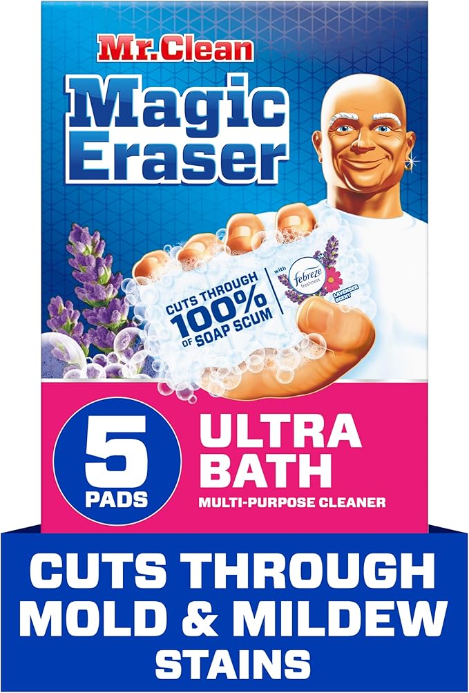 Mr. Clean Magic Eraser Sponge, Bathroom Cleaner, Shower Cleaner, Tub Cleaner by MrClean