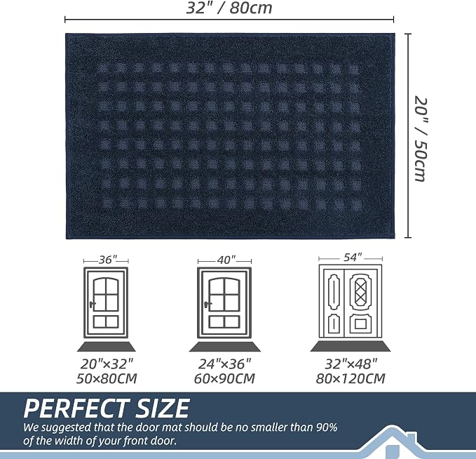 BEQHAUSE Waffle Door Mats Indoor 20"x32", Dog Mat - Image 2