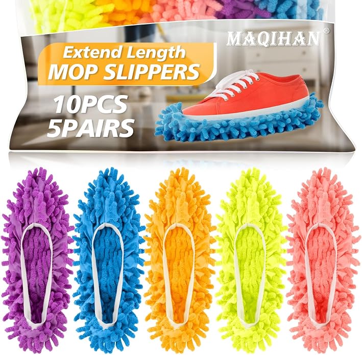 MAQIHAN 10 Mop Slippers for Floor Cleaning by MaqiIhanCustomOfficial