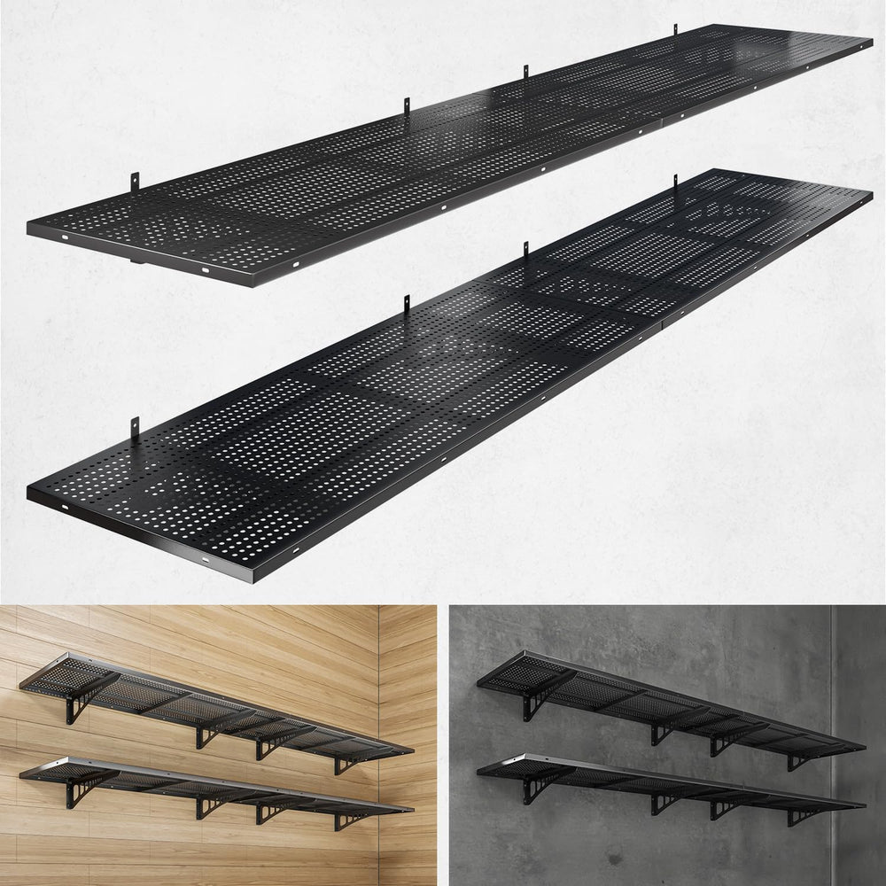 4-Pack 1.5x4ft Heavy Duty Garage Wall Shelving, 1000 lbs Load Capacity