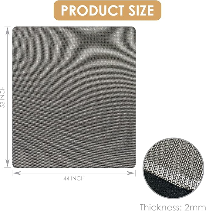 Kuyal Office Chair Mat for Hardwood Floor, Anti Slip, Non-Curve Computer Chair - Image 7
