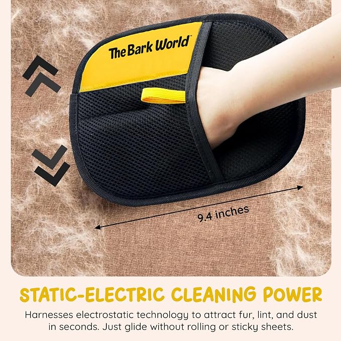 Pet Hair Removal Glove 2-Pack – Reusable Dog & Cat Fur Remover Mitts – - Image 2