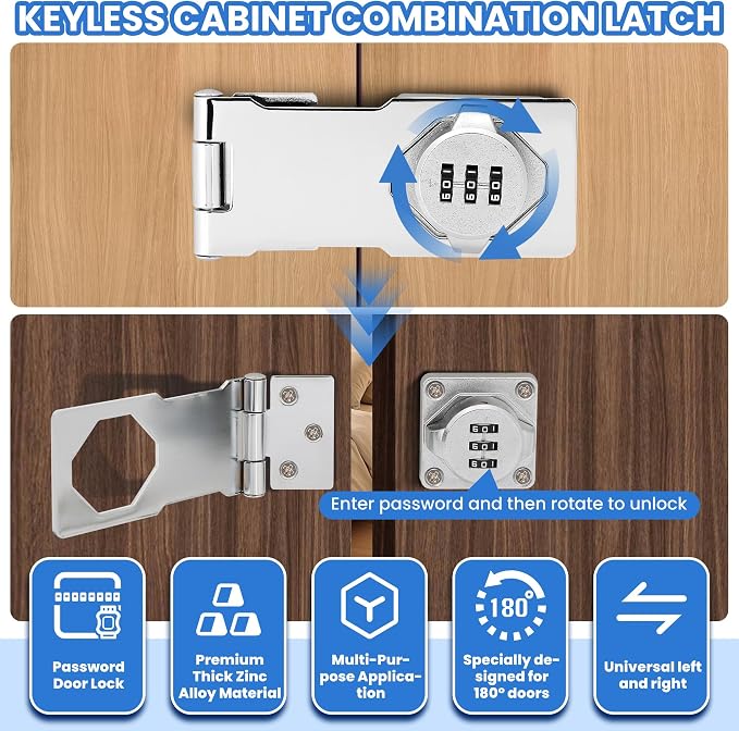 Keyless Cabinet Lock with Combination Code - Image 3
