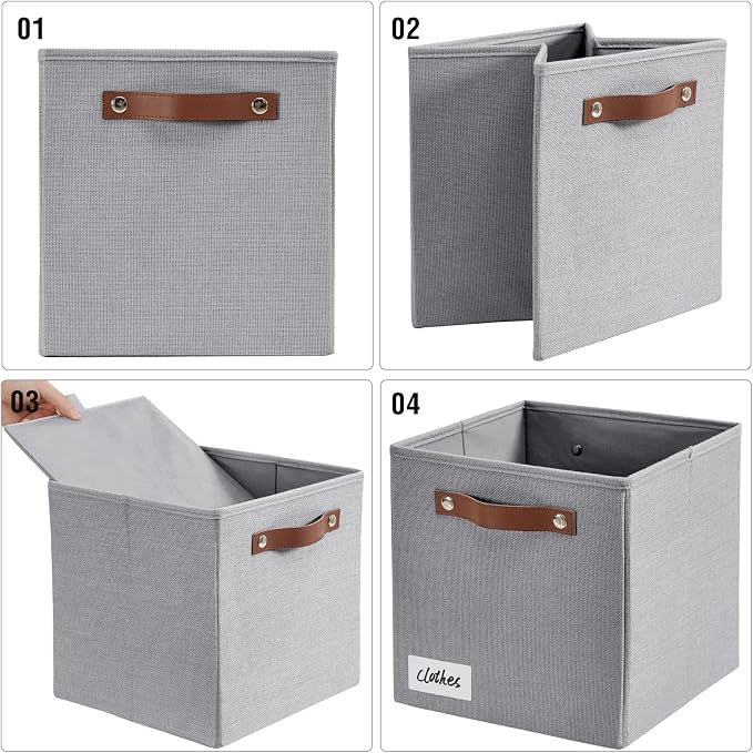 Collapsible Fabric Storage Cube Bins - Image 6