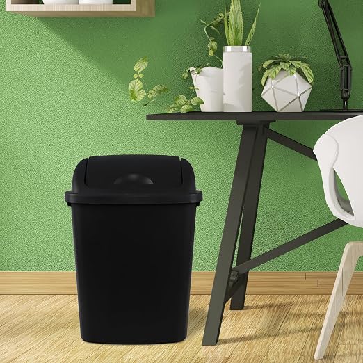 Teyyvn 6 Gallon Plastic Flip Lid Trash Can - Image 6