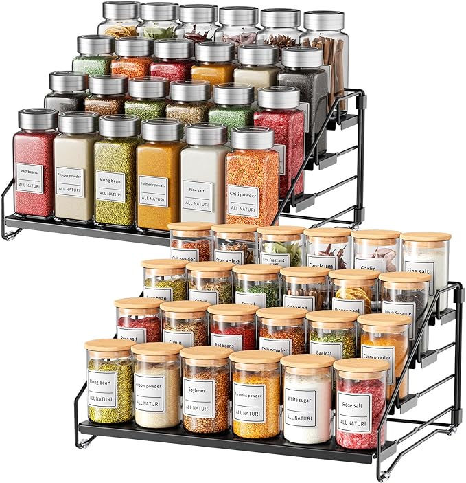 RCHYFEED Spice Rack Organizer for Cabinet Pantry, 4 Tier Spice Rack Countertop by RCHYFEED