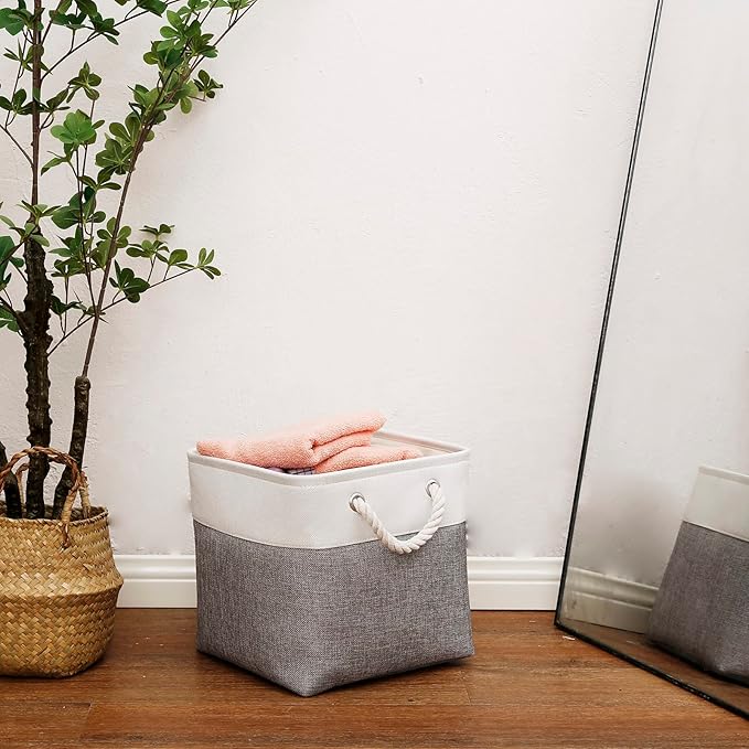 Cube Storage Bins, Collapsible Fabric Cube Storage Bin, 11 Inch Cube Storage - Image 2