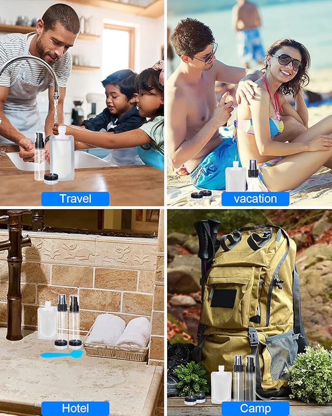 17 Pack Travel Pouches for Toiletries, TSA Approved, Portable Containers - Image 4