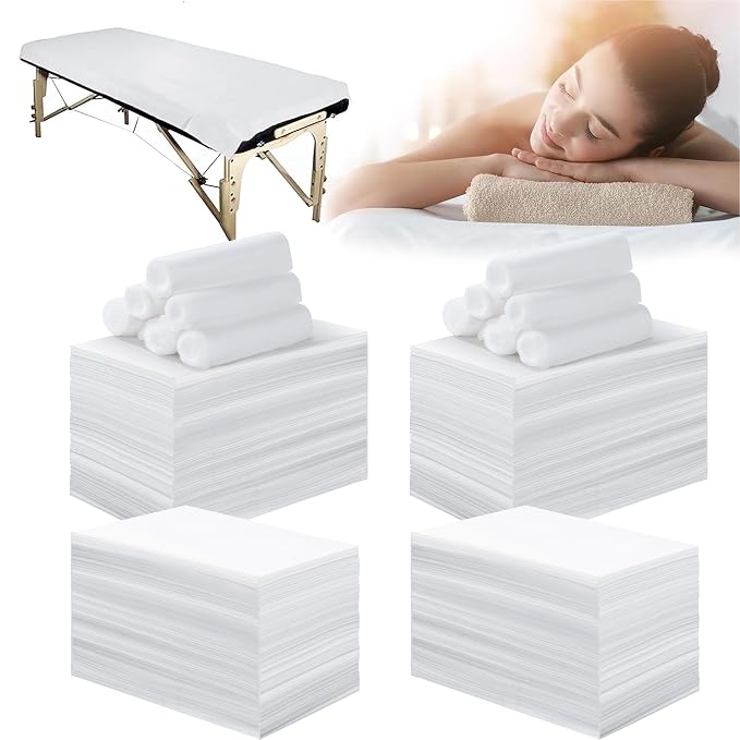 400 Pcs Disposable Bed Sheets for Massage Table 31" x 71" Massage Table Sheet by XATUMO