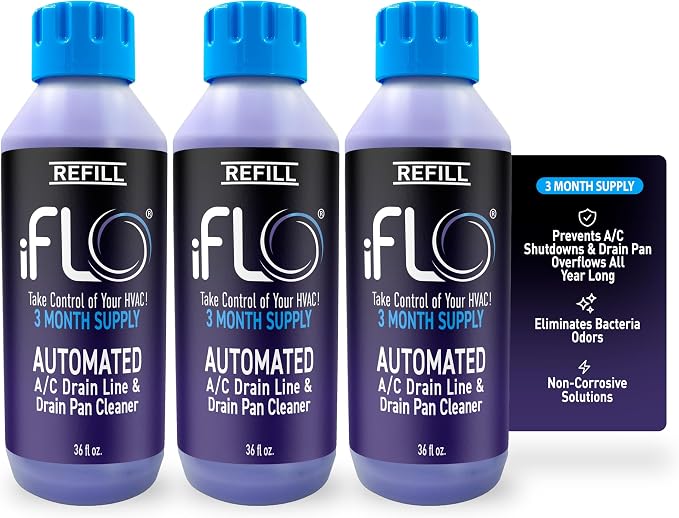 iFLO® Smart A/C Drain Line Cleaner and Drain Pan Cleaner Cartridge, Fast-Acting by iFLO
