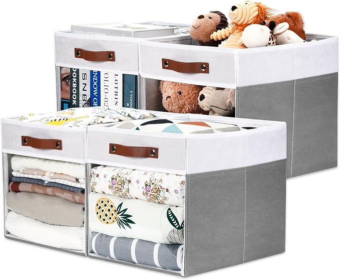 HNZIGE Fabric Cube Storage Bins by HNZIGE