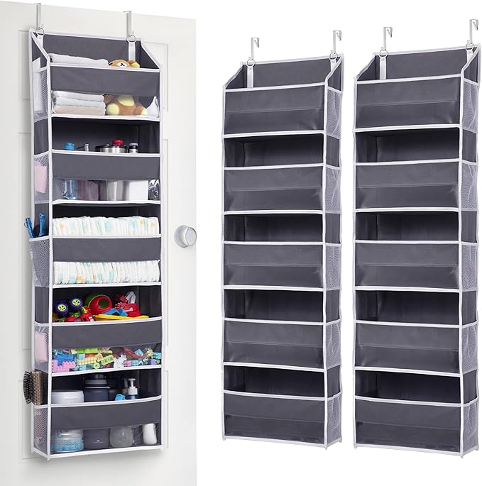 ULG 2 Pack 5-tier Over the Door Organizer Dark Gray - Image 7