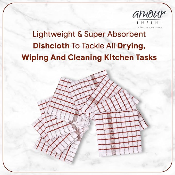 AMOUR INFINI Kitchen Dish Cloths Set of 8 - Image 7