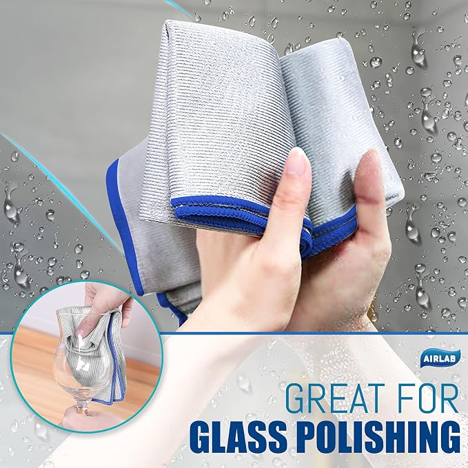Streak Free Miracle Cleaning Cloth Easy Clean Pack of 8-12" x 16" Microfiber - Image 5