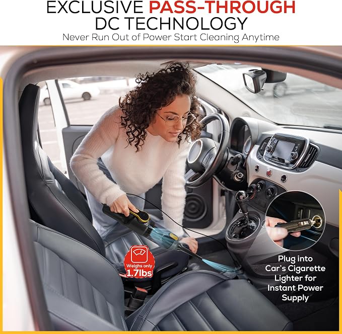 Car Vaccum Cleaner - 2 in 1 Handheld dustbuster - Image 3