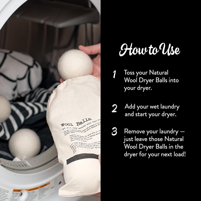 Molly's Suds Wool Dryer Balls | Natural Fabric Softener, Hypoallergenic - Image 4