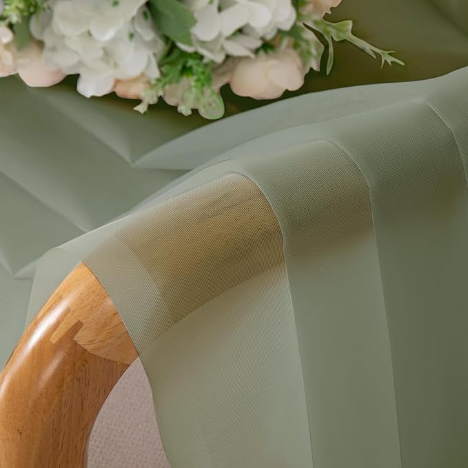 Chyhomenyc Sheer Window Valance Curtains, 42x14 Inches 2PCS, Light Filtering - Image 3