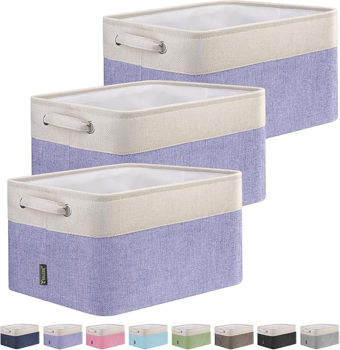 BALEINE 3 Pack Fabric Storage Bins by BALEINE