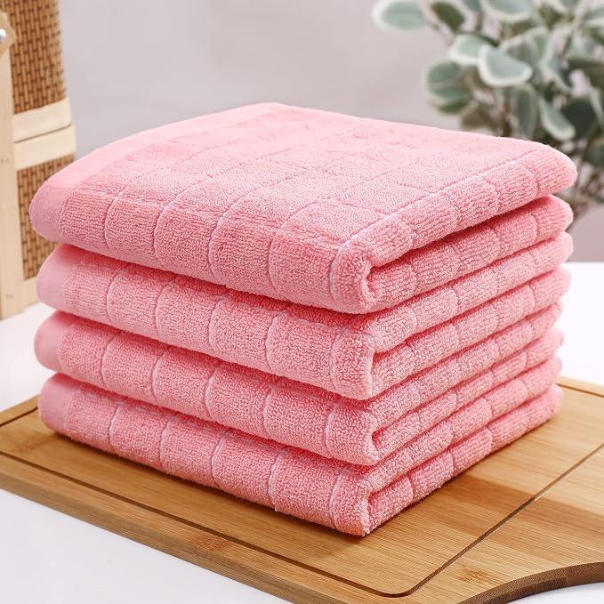 Homaxy 100% Cotton Terry Kitchen Towels, Checkered Designed, Soft and Super - Image 8