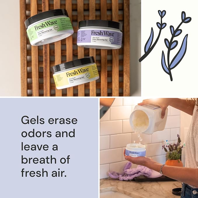 Fresh Wave Odor Removing Gel, Original 15 oz. & Lavender 7 oz.| Safer Odor - Image 3