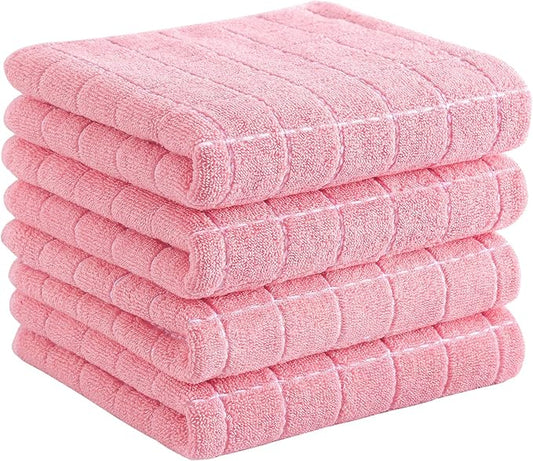 Homaxy 100% Cotton Terry Kitchen Towels, Checkered Designed, Soft and Super by Homaxy