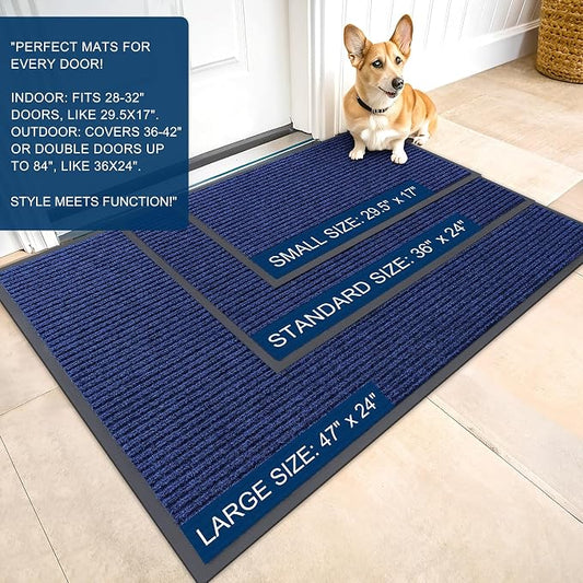 OLANLY Front Door Mat Indoor Outdoor Entrance, Waterproof Heavy Duty Doormat - Image 2