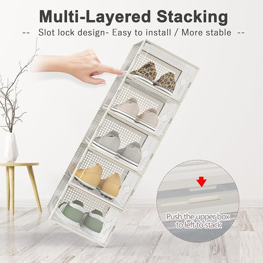Kuject Large Shoe Organizers Storage Boxes - Image 2