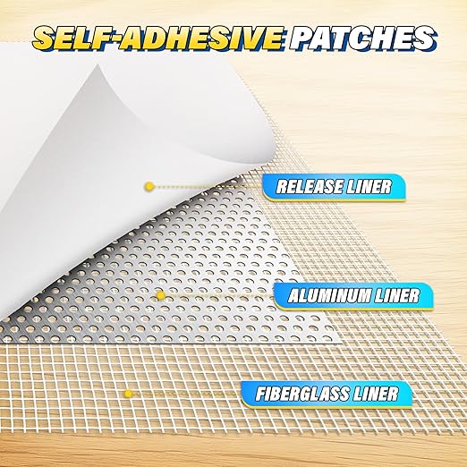 DIYSELF 16 Pieces Drywall Repair Kit Spackle Wall Repair Drywall Patch Kit Wall - Image 4