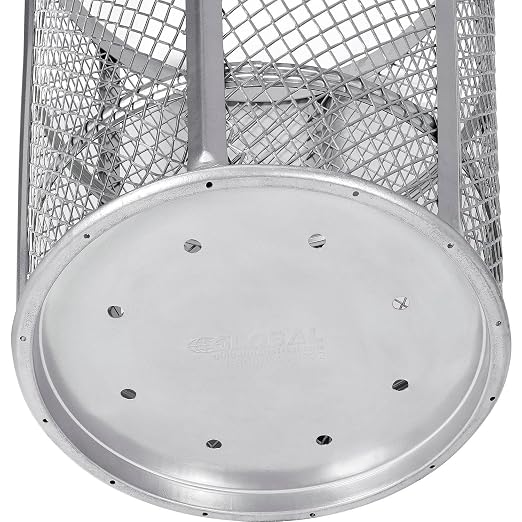 Global Industrial 48 Gallon Outdoor Metal Trash Container, Galvanized - Image 5